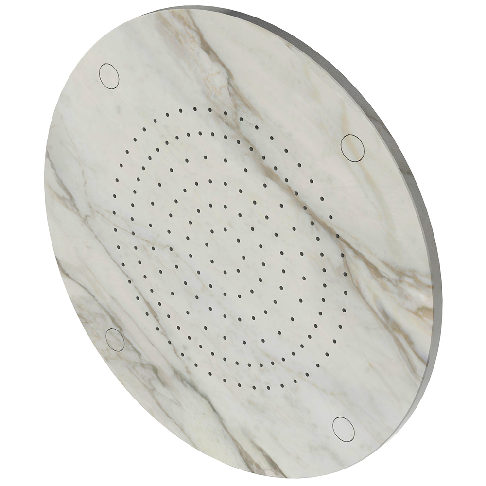 Soffione doccia tondo in marmo Calacatta Oro Carrara